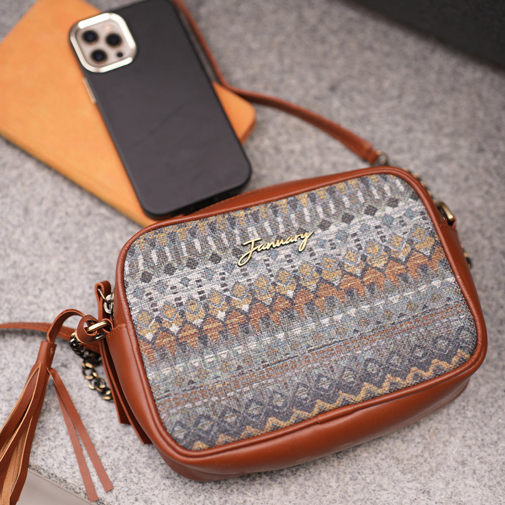 Deccan Trapeze - Azure cuboid bag