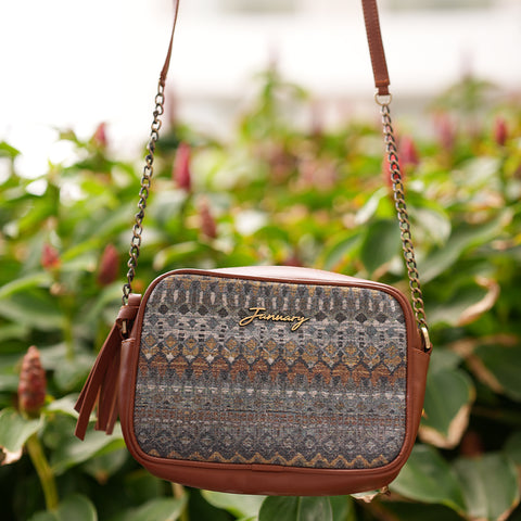 Deccan Trapeze - Azure cuboid bag