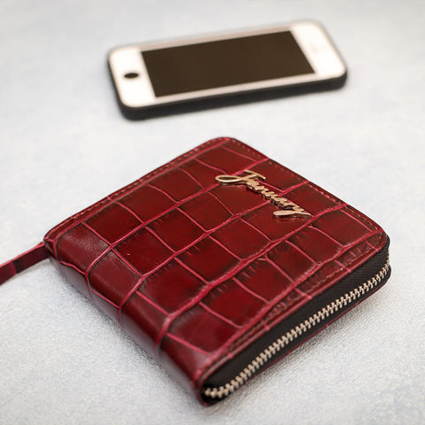 AMIE wallet - Wine croco