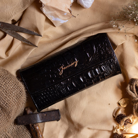 Sonnet Black Patent Croco