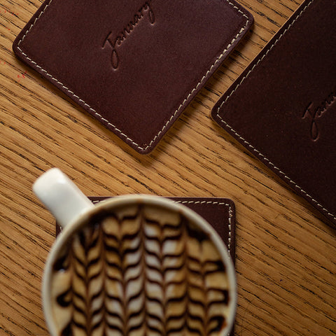 Leather Coasters - January Leathers