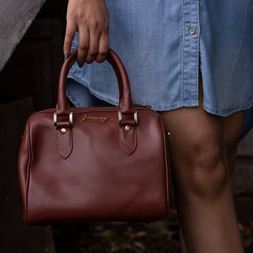 Brown Leather Satchel Bag for Women Online by January Leathers