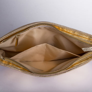 Golden Leather Sling Bag for Ladies by January Leathers